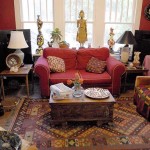 Red and Brown Living Room for Comfortable Living Room