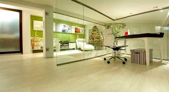 Glass partition walls for home