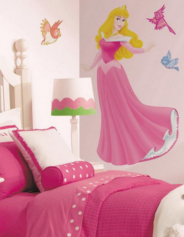 cute-girl-bedroom-wall-design