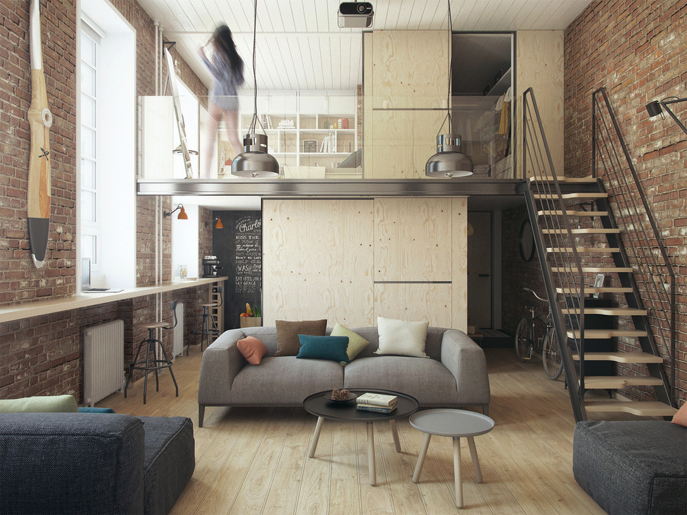 3 Loft Decorating Ideas for a Unique Home Decor - 02 Super Small Private Lofted Apartment
