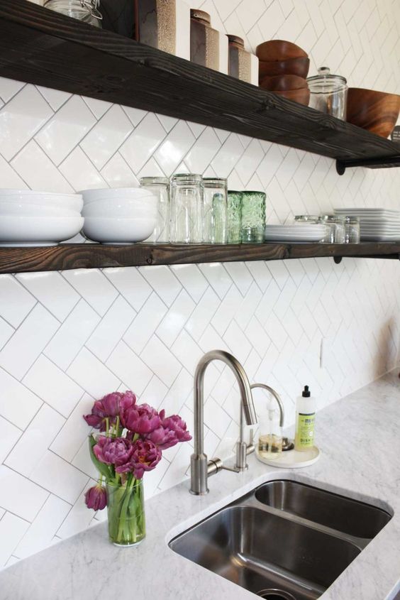 6 Exclusive Tiles for the Kitchen Backsplash - 01 Herringbone Tiles
